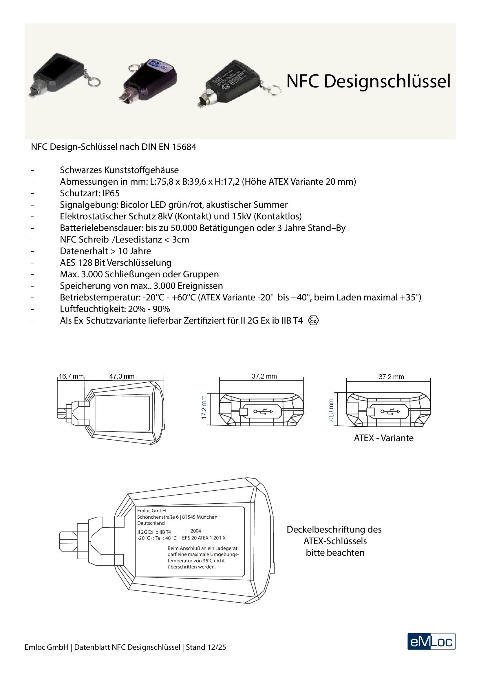 NFC Designschlüssel